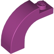 Lego kostka (kostička) 1x3x2 zakulacená nahoře oblouk, purpurová (6030472)